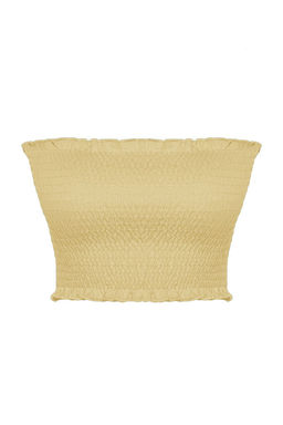 Ac?k Sar? Straplez Gipeli Fitted Esnek Orme Bluz TWOSS23BZ01011 - Trendyolmilla фото 8