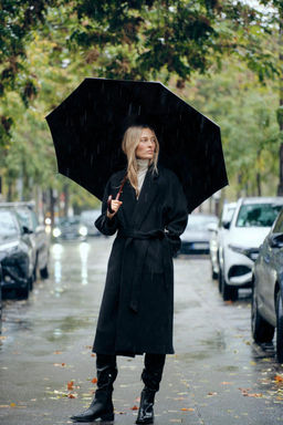 LONG WOOL BELTED COAT - Zara фото 4