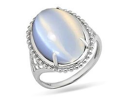 Кольцо из серебра лунный камень, КП9