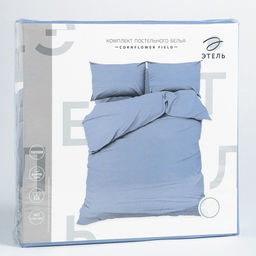 Постельное бельё Этель Дуэт Cornflower field 143х215-2 шт, 220х240, 50х70-2 шт, 100% хлопок, поплин125г/м  фото 18