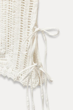 CONTRAST CROCHET BLOUSE - Zara фото 10