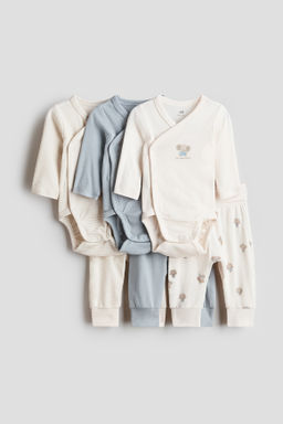 Conjunto de 3 bodies y 3 pantalones