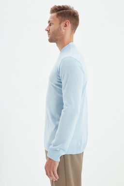 TRENDYOL MAN Siyah Slim Fit Dar Kesim Yar?m Bal?kc? Yaka Basic Kazak TMNAW21KZ0758 - Trendyolmilla фото 24