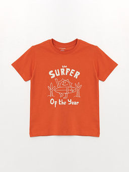 Bisiklet Yaka K?sa Kollu Bask?l? Erkek Bebek Ti??rt