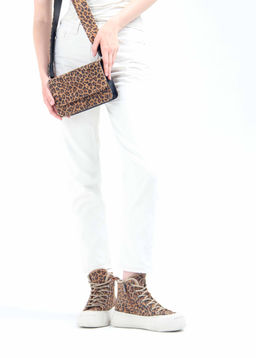 Ботинки 217.PODYUM151be. коричневый леопард замша/Шерсть