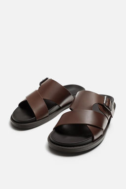 Criss-cross sandals with buckle - Zara фото 14