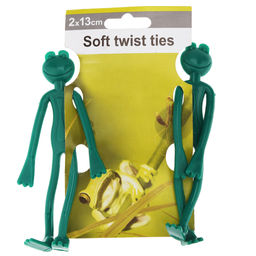 Хомут садовый, для подвязки растений Лягушка 13,3см, 2 штуки, металл/ПВХ, на картоне (Китай) - Домашняя мода фото 5