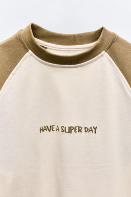 SLOGAN RAGLAN T-SHIRT - Zara фото 3