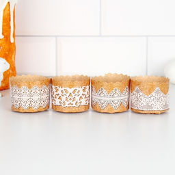 Цена за 20 шт. Форма бумажная для кекса, маффинов и кулича Рустик 60х45 мм, МИКС - Simaland фото 5