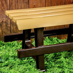 Лавочка садовая «Альтернатива», 120×40×42 см, пластик, МИКС