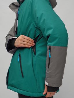 Горнолыжный костюм женский большого размера темно-зеленого цвета 02278TZ - Chunmai фото 12