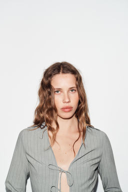 CAMISA RAYAS LAZADAS / Gris vigor? - Zara фото 2