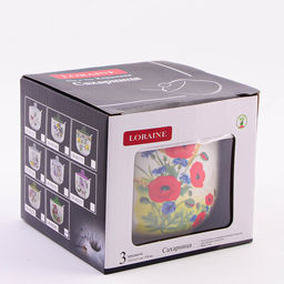 60281 Сахарница 3пр 520мл Цветущие Маки доломит LR (х36) - Mayer&boch фото 3