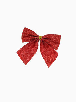 Цена за 2 шт. Ёлочные игрушки 12 шт. «Зимнее волшебство. Бантик - блеск» пластик, 4.5×5.5 см, красный