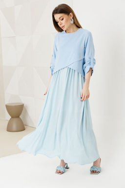 Платье AmberA 1007-10 голубой  фото 5