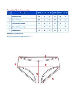 Трусы комплект 3 шт. д/дев. София - Oldos фото 4