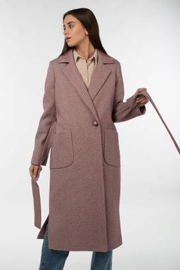 Пальто женское демисезонное (пояс) - El podio фото 2