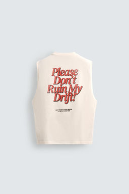 CAMISETA TANK ESTAMPADO C?MIC / Crudo