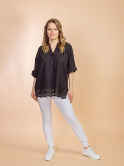 Блузка (хлопок ) шитье №24-598-2 - Ганг фото 3