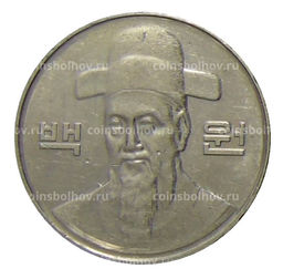 Монета 100 вон 2009 года Южная Корея