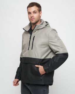 Куртка-анорак спортивная мужская бежевого цвета 3307B