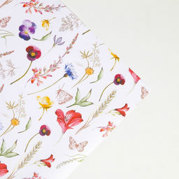 Цена за 10 шт. Бумага упаковочная крафтовая Цветы, 70?100 см