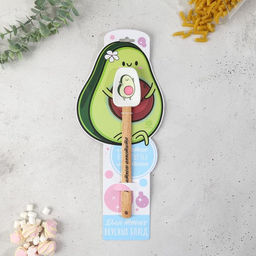 Силиконовая лопатка Авокадо на формовой подложке, 17.4 х 41 см