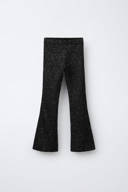 SEQUIN FLARE TROUSERS