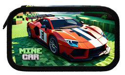 Пенал 2 отд. 190*105мм, Schoolformat "MineCar" (ПК2-МКР, 257450) ламинация