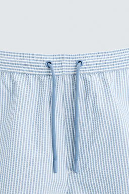 MID-LENGTH SEERSUCKER SWIMMING TRUNKS - Zara фото 11