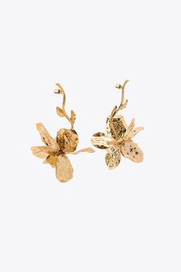 TEXTURED FLOWER EARRINGS - Zara фото 3