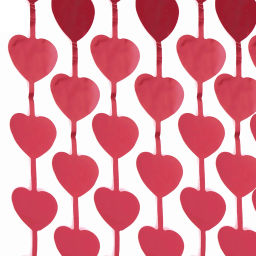 Цена за 2 шт. Занавес фольгированный "Сердце" ш1м, в2м (матовый), красный