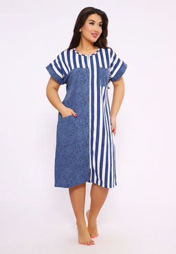 521 Халат на молнии - Полоска