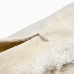 Наволочка декоративная Этель Бохо, 45х45 см, цвет молочный, 100% хлопок  фото 3