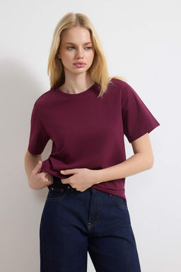 Murdum-Tas %100 Pamuk Bisiklet Yaka 2li Paket Orme T-Shirt TWOSS20TS0141