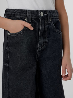 Джинсы для девочек серые Wide leg - Mark formelle фото 6