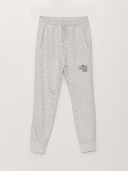 Beli Lastikli Bask?l? Erkek ?ocuk Jogger E?ofman Alt?
