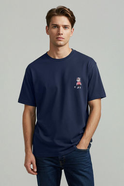 TRENDYOL MAN Siyah Unisex Regular/Normal Kesim Ay?c?k Bask?l? %100 Pamuklu T-Shirt TMNSS25TS00161 - Trendyolmilla фото 18