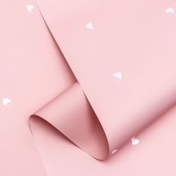 Пленка для цветов, 57 см ? 10 м, Сердечки, нежно-персиковая, 65 мкм