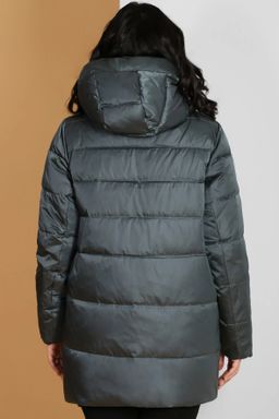 Куртка зимняя с капюшоном и накладными карманами - Almond фото 3