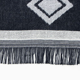 Плед с бахромой «Этель. Этника», 130×180 см, серый