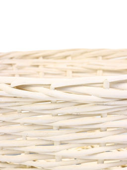 Корзина плетёная для хранения Tenda, с ручкой, белая, набор 3 шт.