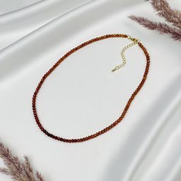 Бусы-чокер из Граната "Спессартин" "градиент" 38 см +