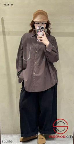 Женская рубашка из хлопка с длинным рукавом - Bruno фото 2