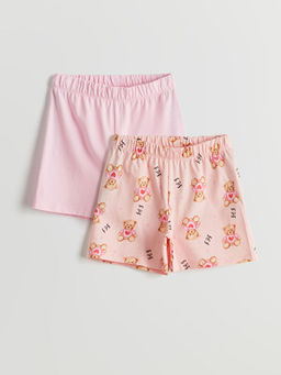 Sevimli Ay? Bask?l? K?z ?ocuk Pijama Alt 2li