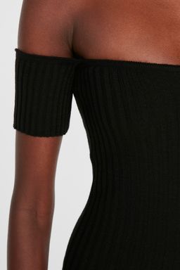 Trendyolmilla Zumrut Yesili Duz Midi Triko Elbise TWOSS22EL2388  фото 4