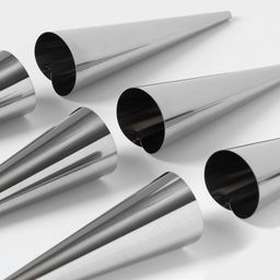 Набор форм для круассанов и трубочек Доляна, 6 шт., 11×3 см, цвет серебристый