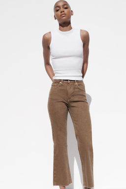 TRF CROPPED FLARE HIGH-WAIST JEANS - Zara фото 39