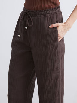 Beli Lastikli Dokulu M?slin Kad?n Pantolon