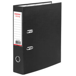 Папка-регистратор ОФИСМАГ покрытие из ПВХ, 75мм, черная (225748)